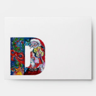 CHRISTMAS D LETTER /SANTA CLAUS WITH VIOLIN ENVELOPE