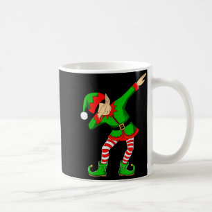 Christmas Dabbing Elf Santa Hat Boys Girls Kids Xm Coffee Mug