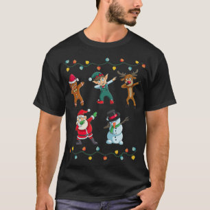 Christmas Dabbing Elf Snowman Santa Squad best fri T-Shirt