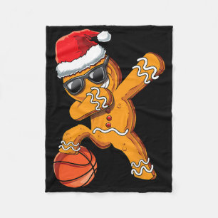 Christmas Dabbing Gingerbread Man Dab Cool Bysketb Fleece Blanket