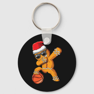 Christmas Dabbing Gingerbread Man Dab Cool Sketll Key Ring