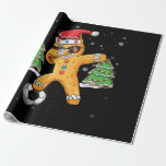 Christmas Dabbing Gingerbread Soccer Sport Santa Wrapping Paper<br><div class="desc">Christmas Dabbing Gingerbread Soccer Sport Santa Hat</div>