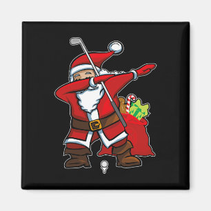 Christmas Dabbing Golf Santa Hip Hop Dab Dance Gif Magnet