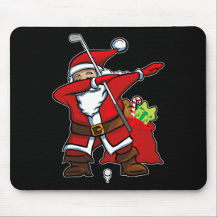 Christmas Dabbing Golf Santa Hip Hop Dab Dance Gif Mouse Pad