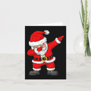 Christmas Dabbing Santa Claus Boys Girls Kids Xmas Card