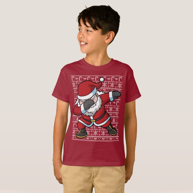Christmas Dabbing Santa Claus Dab T-Shirt (Front Full)