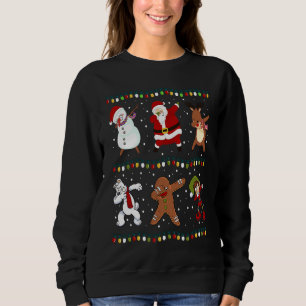 Christmas Dabbing Santa Claus Dabbing Snowman XM Sweatshirt