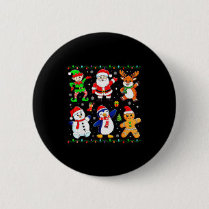 Christmas Dabbing Santa Elf Friends Boys Girls Men 6 Cm Round Badge