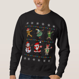 Christmas Dabbing Santa Elves Xmas Sweatshirt
