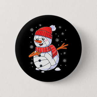 Christmas Dabbing Snowman Volleyball Xmas Dab 6 Cm Round Badge