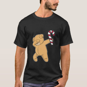 Christmas Dabbing Teddy Bear Candy Cane Dance Gift T-Shirt