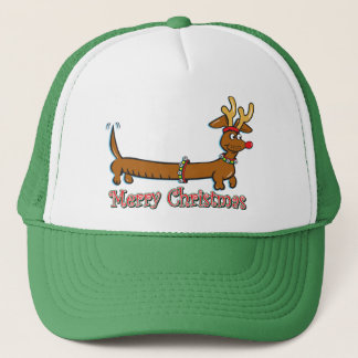 Christmas Dachshind Trucker Hat