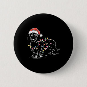Christmas Dachshund 6 Cm Round Badge