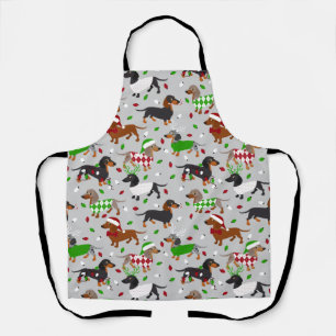 Christmas Dachshund All Coats Apron