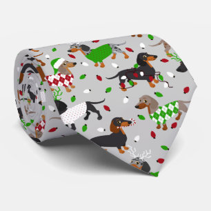 Christmas Dachshund All Coats Neck Tie