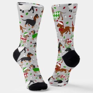 Christmas Dachshund All Coats Socks