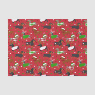 Christmas Dachshund All Coats Tissue Paper