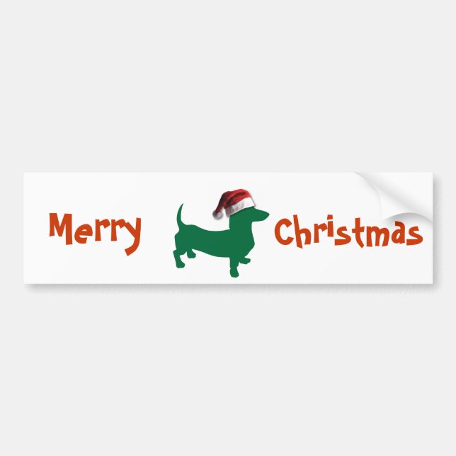 Christmas Dachshund Bumper Sticker (Front)
