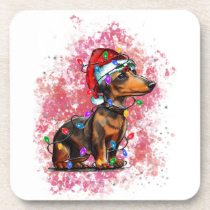 Christmas dachshund coaster