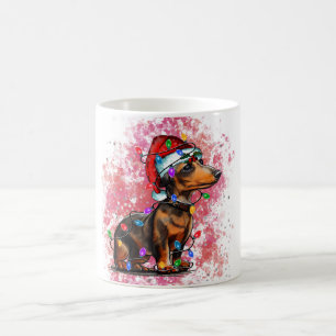 Christmas dachshund  coffee mug