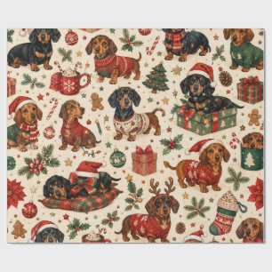 Christmas Dachshund – Cute Wiener Dog Holiday  Wrapping Paper