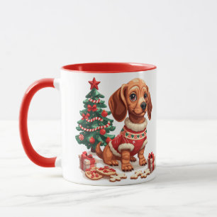 Christmas Dachshund Dog Holiday Cookies Mug
