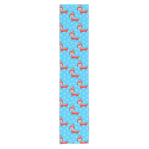 Christmas Dachshund Dog Pattern Short Table Runner