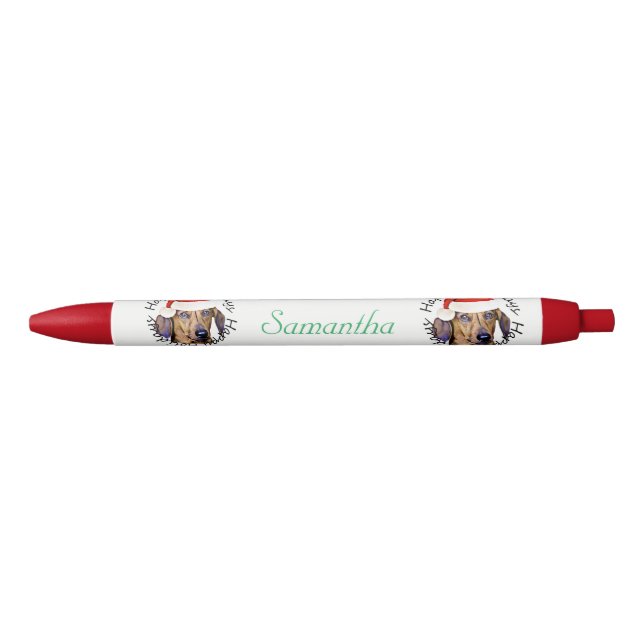 Christmas Dachshund dog personalised pen (Front)