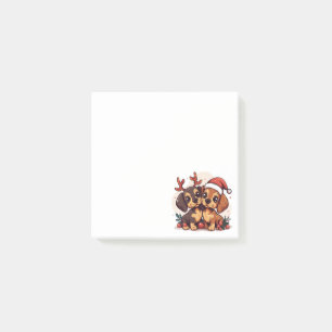Christmas Dachshund Dogs Post-it Notes