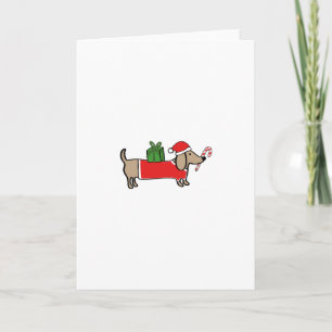 Christmas dachshund holiday card