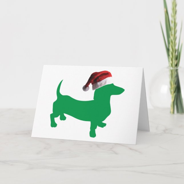 Christmas Dachshund Holiday Card (Front)