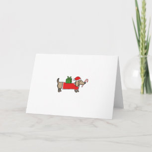 Christmas dachshund holiday card
