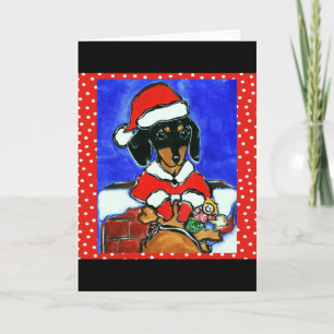 Christmas Dachshund Holiday Card
