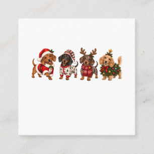 Christmas Dachshund Holiday Friends Enclosure Card