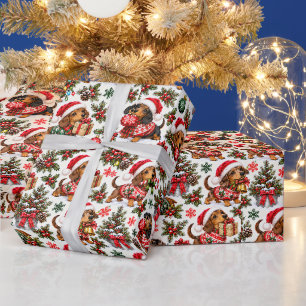 Christmas Dachshund Holiday Mischief Wrapping Paper