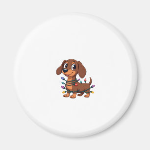 Christmas Dachshund Lights (1) Magnet