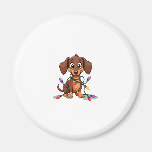 Christmas Dachshund Lights (2) Magnet