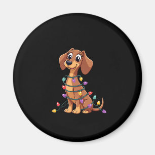 Christmas Dachshund Lights (2) Magnet