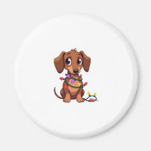 Christmas Dachshund Lights (3) Magnet