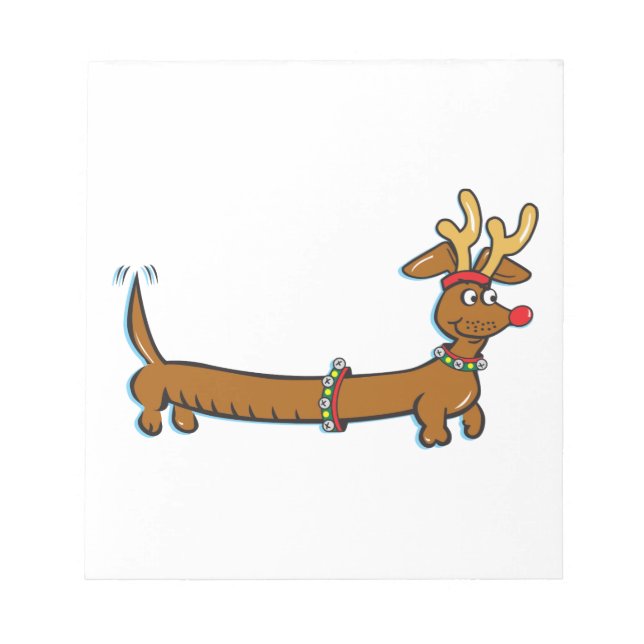 Christmas Dachshund Notepad (Front)