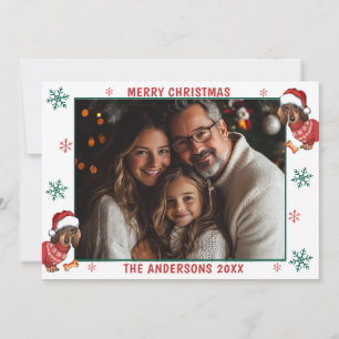 Christmas Dachshund Photo Holiday Card