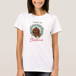 Christmas Dachshund Puppy Wiener Sausage Dog T-Shirt