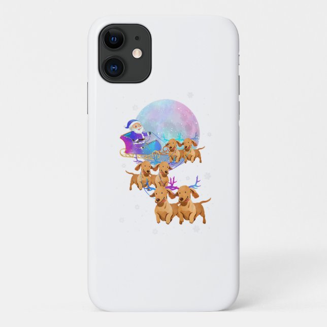 Christmas Dachshund Reindeer Santa Dog Mum Case-Mate iPhone Case (Back)