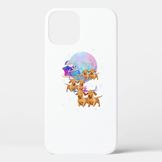 Christmas Dachshund Reindeer Santa Dog Mum Case-Mate iPhone Case (Back)