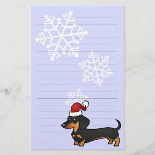 Christmas Dachshund (smooth coat) Stationery