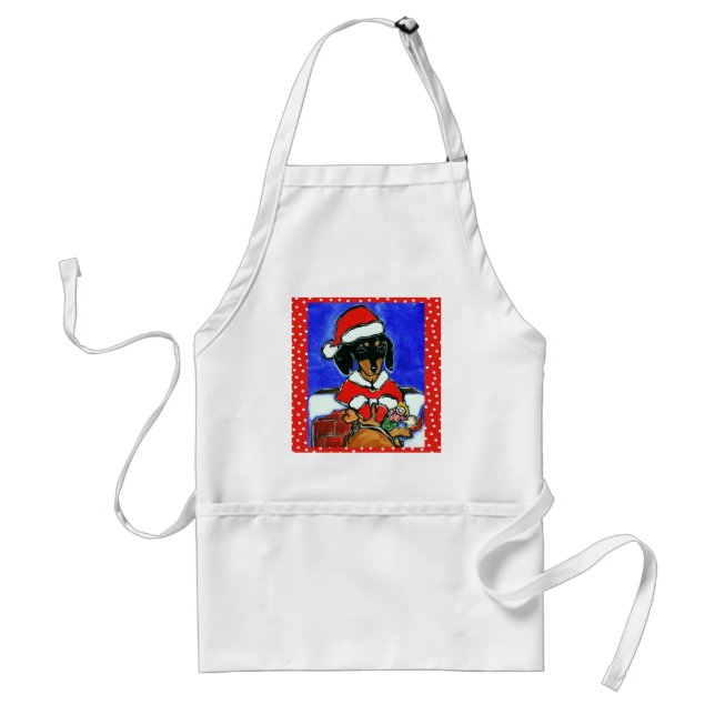 Christmas Dachshund Standard Apron (Front)