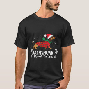Christmas Dachshund Through The Snow Wiener Dog Sa T-Shirt