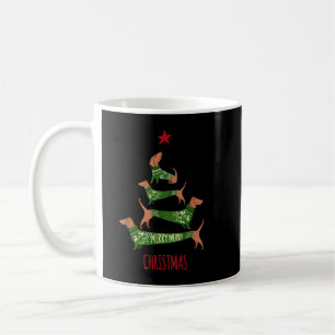 Christmas Dachshund tree T Shirt Funny Pyjamas Xma Coffee Mug