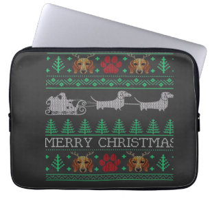 Christmas Dachshund Wiener Dog Dachshund Ugly Chri Laptop Sleeve