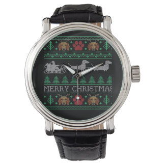 Christmas Dachshund Wiener Dog Dachshund Ugly Chri Watch